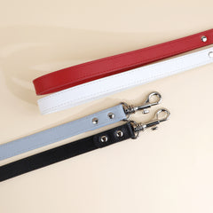 Premium Full‑Grain Genuine Leather Dog Leash, Hand‑made Heavy‑Duty Pet Walking Lead