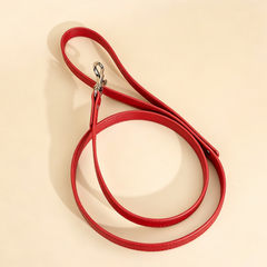 Premium Full‑Grain Genuine Leather Dog Leash, Hand‑made Heavy‑Duty Pet Walking Lead